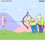 Target shooting an arrow