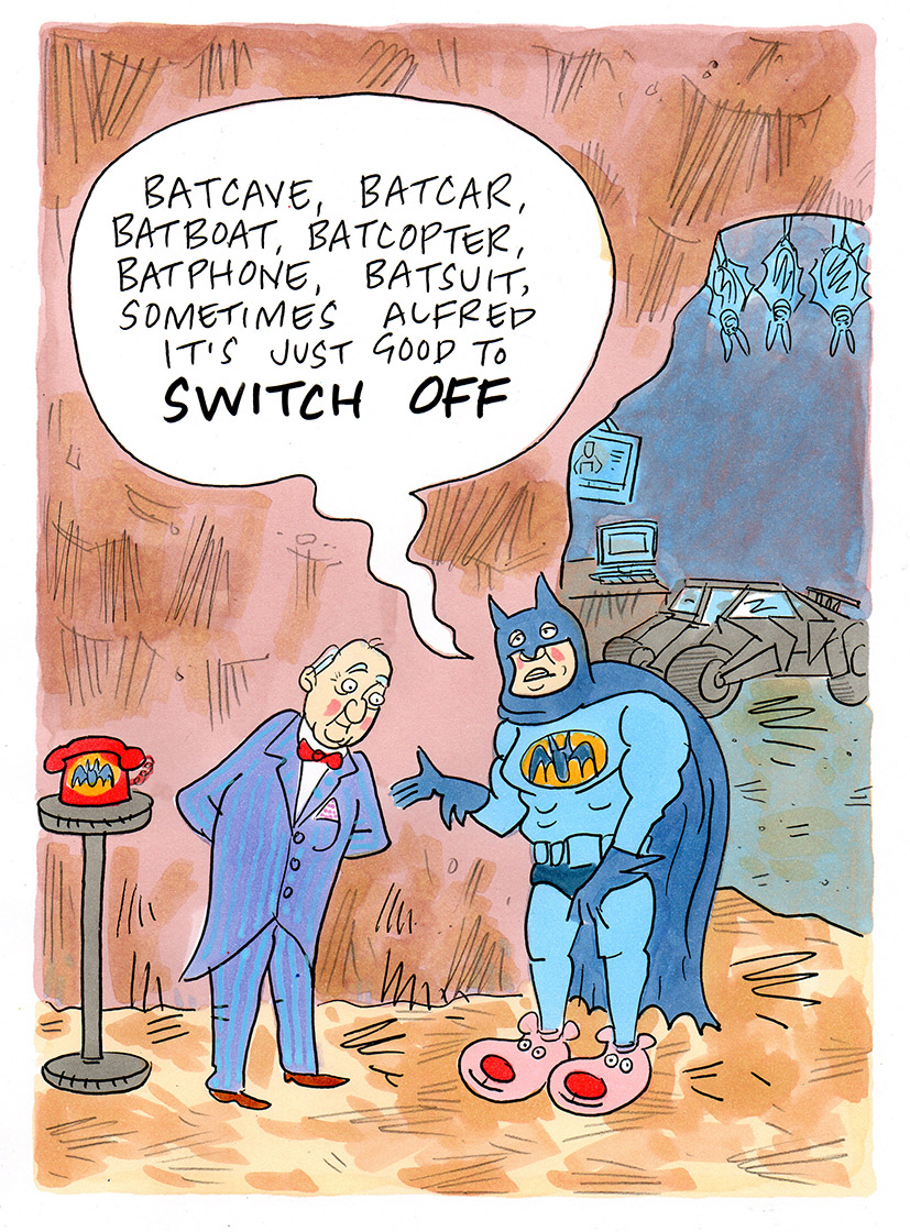 Batcave, Batcar, Batboat, Batcopter, Batphone, Batsuit, Sometimes ...